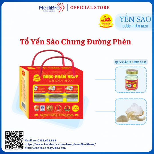 (Set 6 lọ x 70 ml) Tổ Yến Chưng Đường Phèn - Yến 29%